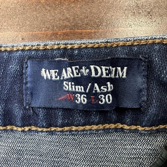 Buffalo David Bitton Ash-X Slim Stretch Straight Zip Acid Wash 36X30 (Real 39") - Picture 5 of 14